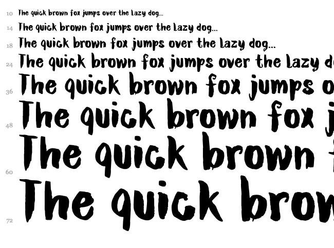 DK Ruby Red font waterfall
